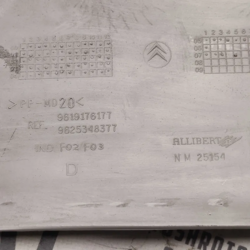 Накладка Peugeot Partner 1 (96-08) 1.4Б права OEM 9619176177