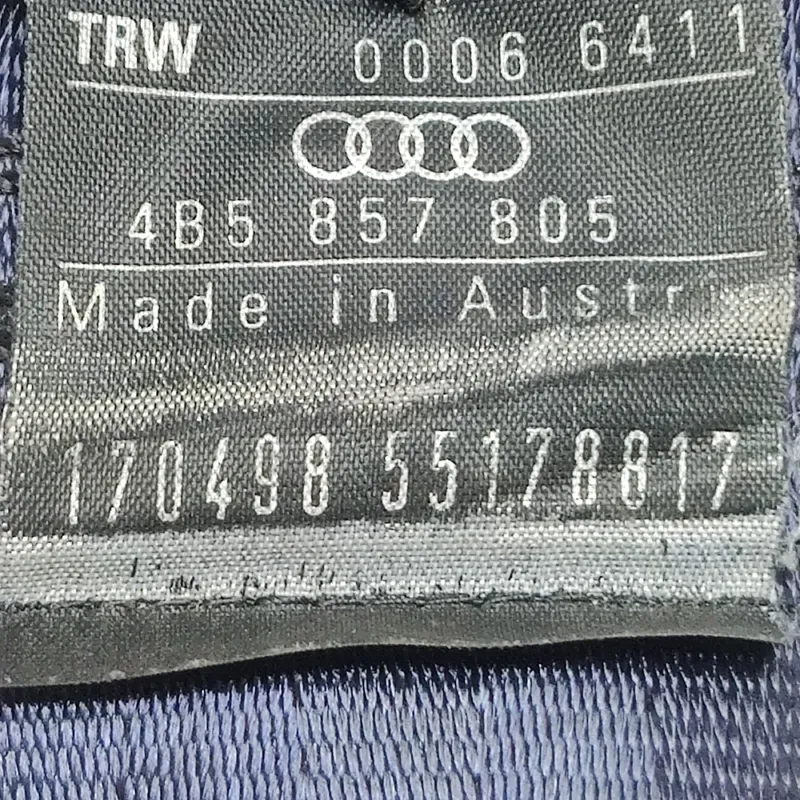 Ремінь безпеки задній лівий Audi A6 C5 (97-05) 4b5857805