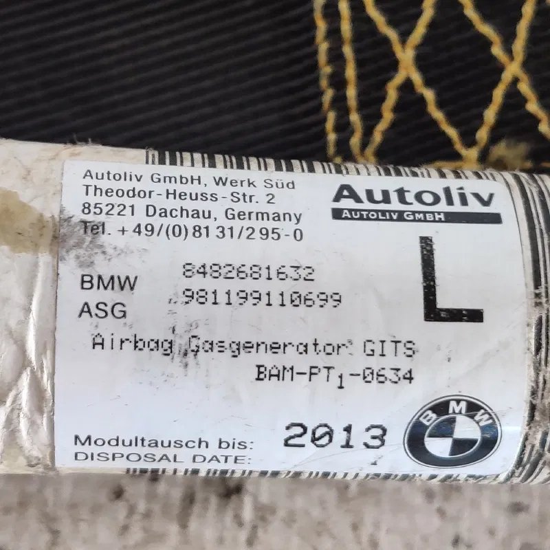 Подушка шторка BMW 320 E46 (98-05) ліва OEM 8482681632