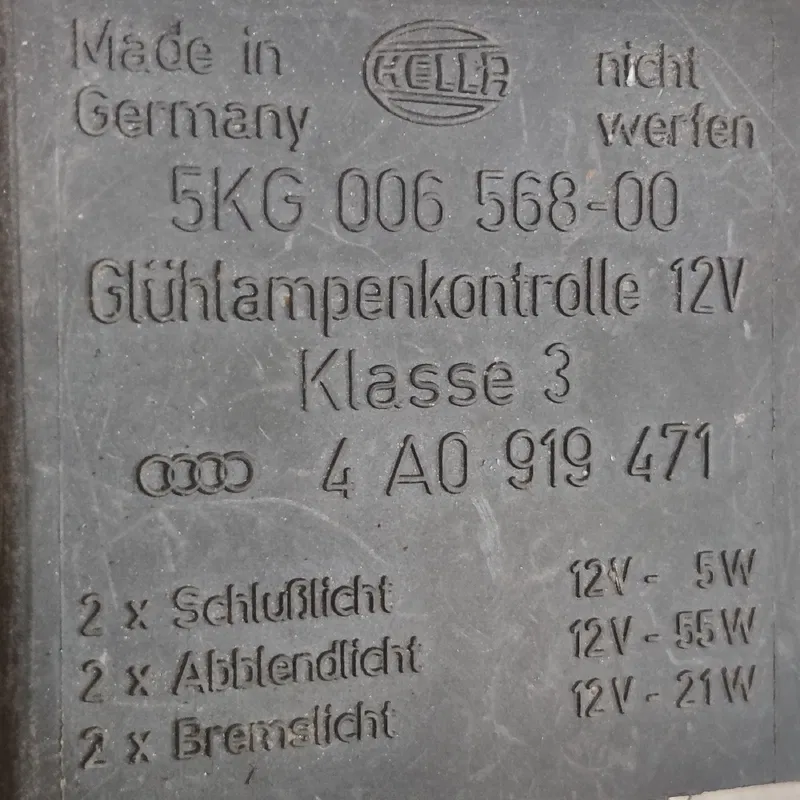 Реле фар Audi A8 D2 (94-02) 4A0919471