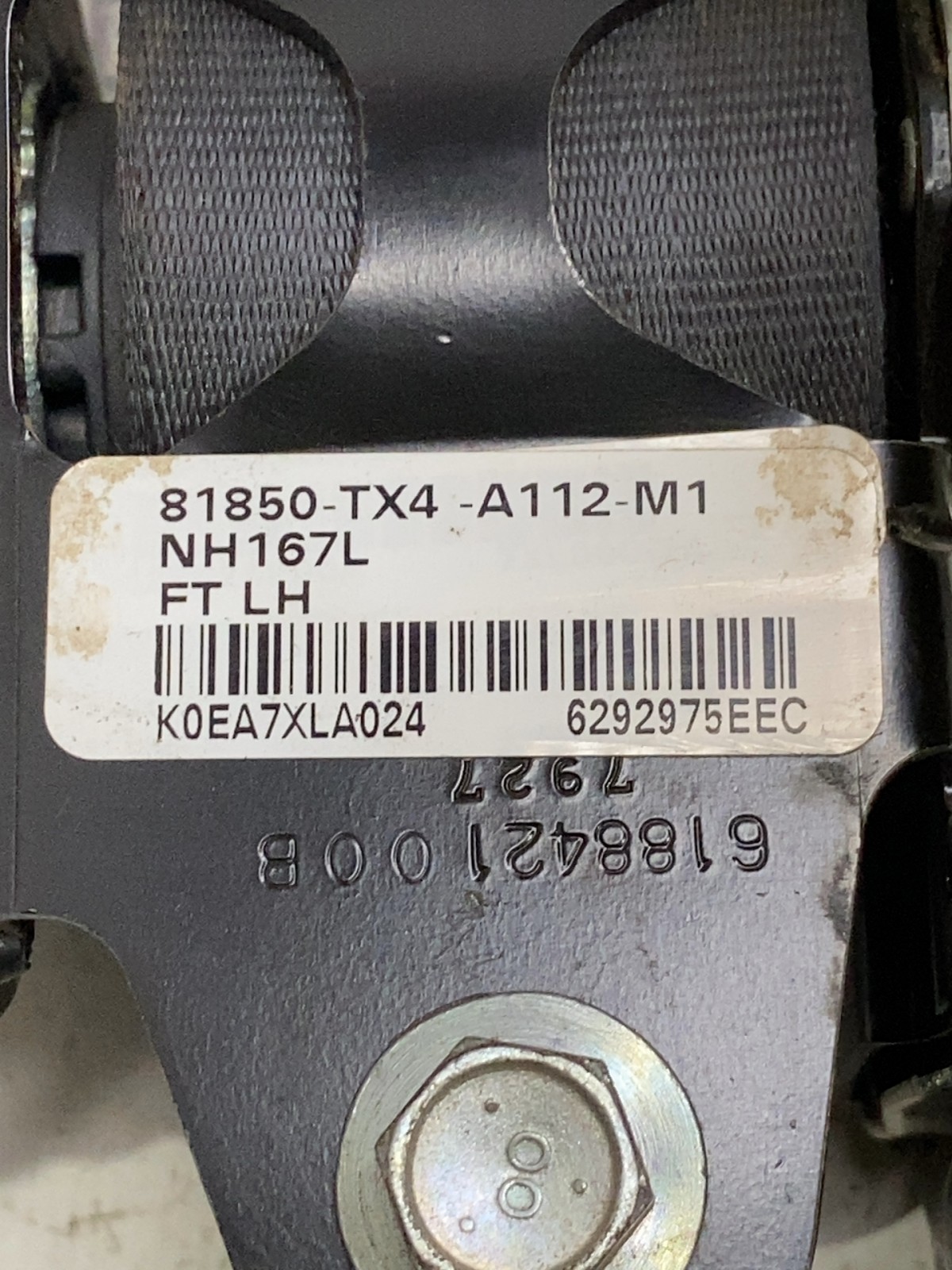 Ремінь безпеки передній лівий Acura RDX 2 81850TX4A112M1