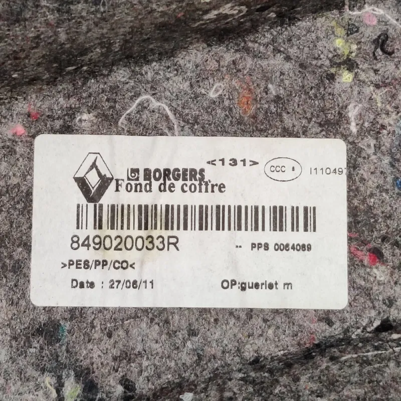 Полка багажника Renault Grand Scenic 3 09-16 1.6d 849020033r