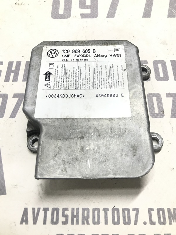 Блок Airbag VW Passat B5+ (00-05) 1.9TDI 1C0909605B