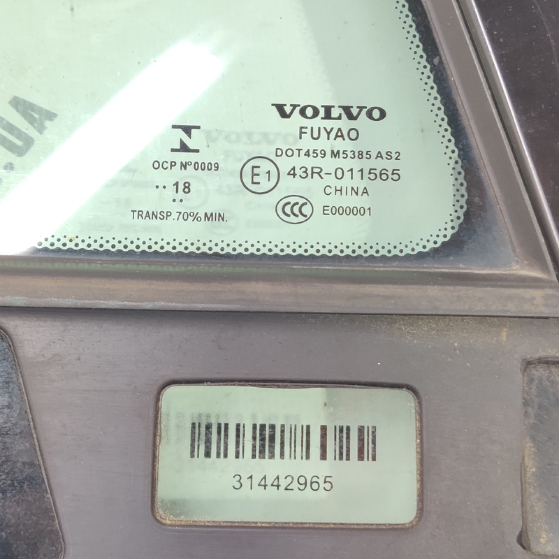 Скло дверей заднє праве Volvo S60 III (19-) 2.0Б 31442965
