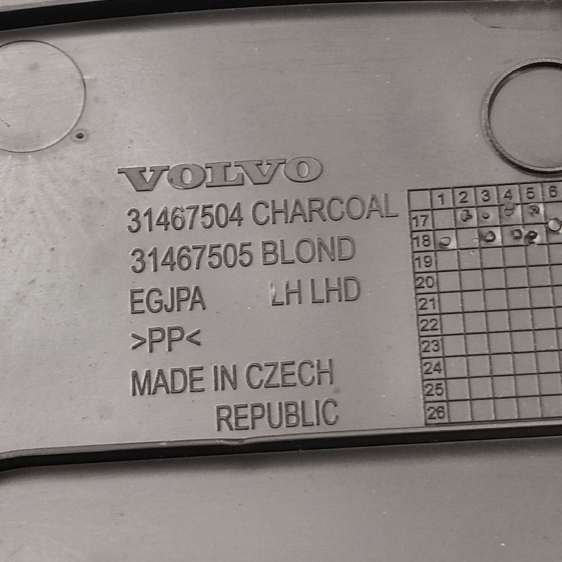 Накладка салону ліва Volvo S60 III (18-) 2.0Б 31467504