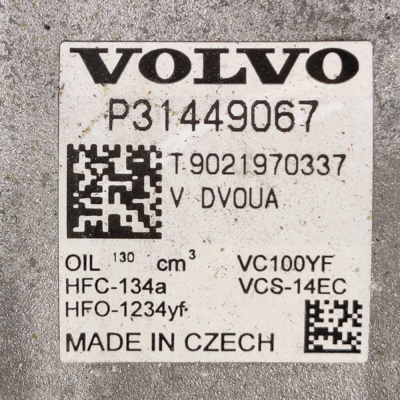 Компресор кондиціонера Volvo S60 18-24 2.0 бенз OEM 31449067
