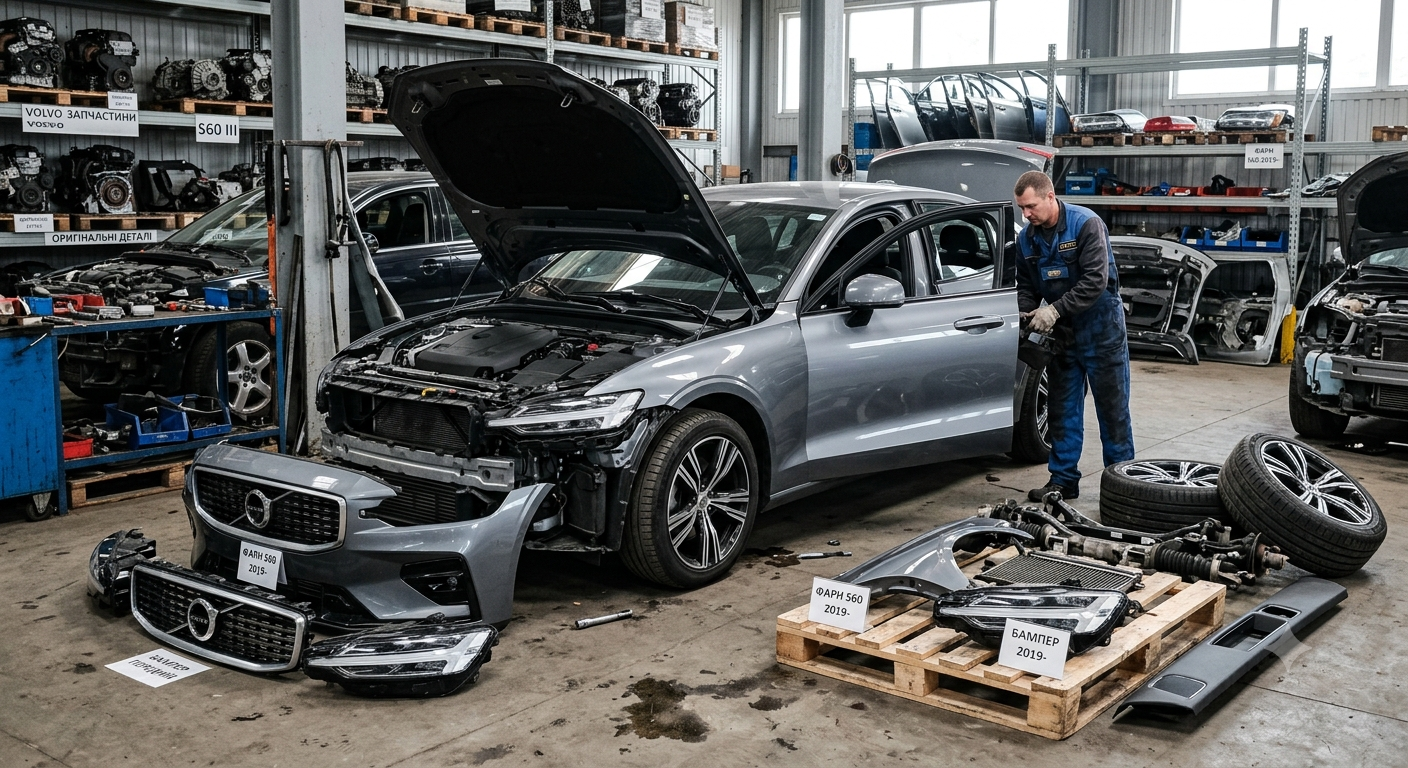 Volvo S60 III 2019 на розборці: оригінальні запчастини вже в наявності