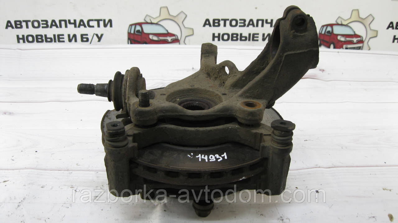 Поворотний кулак передній лівий (Цапфа/ступиця) з гальмівним диском Ford Transit (2006-2014) OE:6C113K186AF