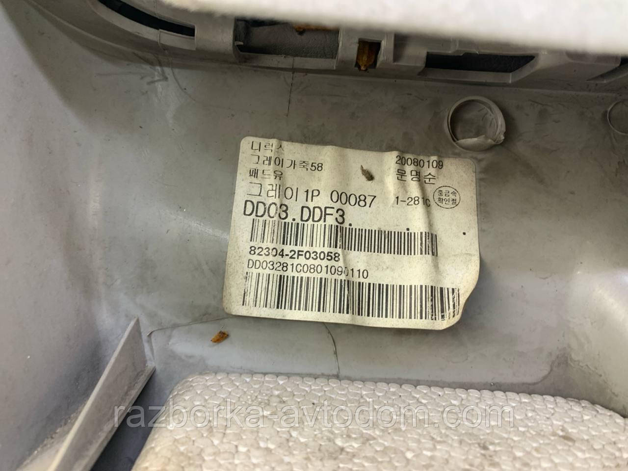 Картка дверей передньої правої Kia Cerato (2006-2009), OE:823042F03058