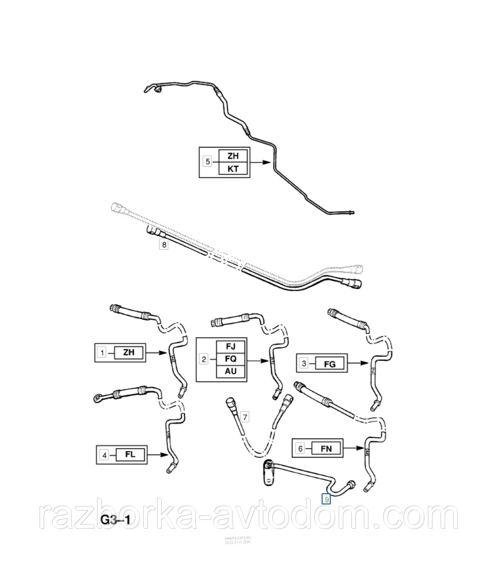 Паливна трубка повернення палива OPEL VECTRA B (1995-2003) ОЕ: 90528960
