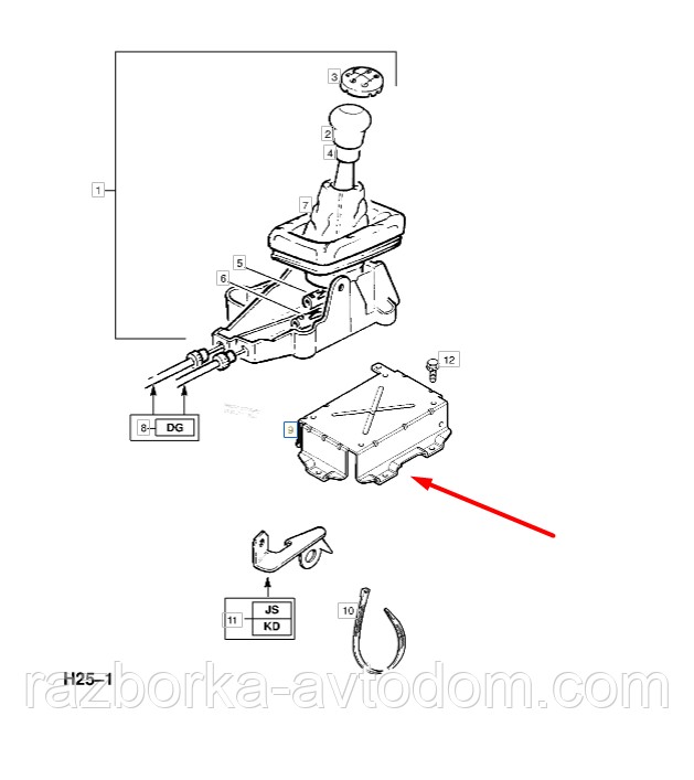 Корпус Підставка Кришка Куліси Opel Zafira A (1999-2005) OE:90581552