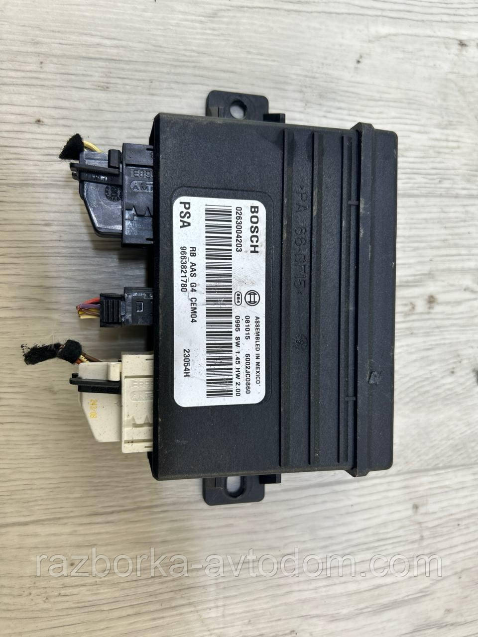 Блок керування парктроніками Citroen C4 Picasso (07-14), С5, Peugeot 407 OE:9663821780, 0263004203