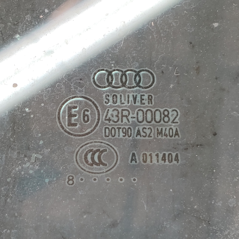 Скло дверей заднє ліве Audi A4 B8 (07-15) 2.0 дизель