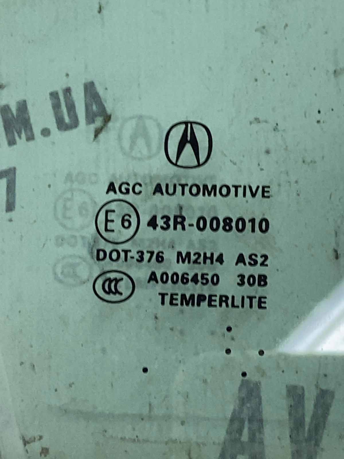Скло дверей переднє праве Acura MDX 3