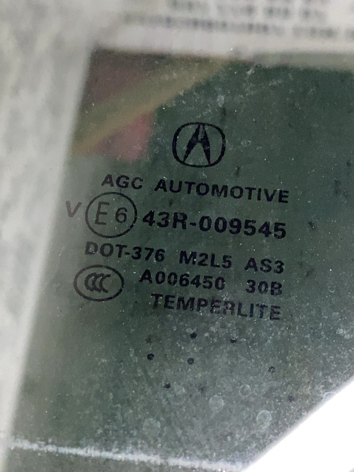 Скло дверей заднє праве Acura MDX 3 (14-20)